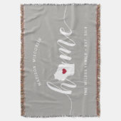 Wisconsin Home State Personalized Deken (Voorkant Verticaal)