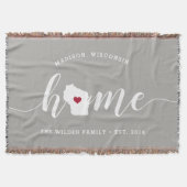 Wisconsin Home State Personalized Deken (Voorkant)