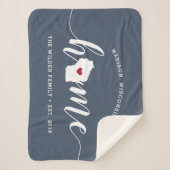 Wisconsin Home State Personalized Sherpa Deken (Voorkant)