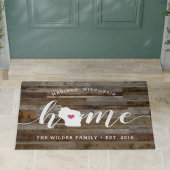 Wisconsin Home State Personalized Wood look Deurmat