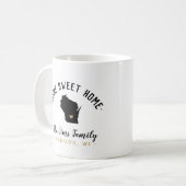 Wisconsin Home Sweet Home Family Monogram Mok (Voorkant links)