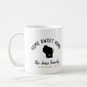 Wisconsin Home Sweet Home Family Monogram Mok (Links)