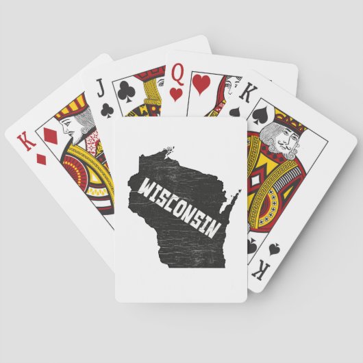 Wisconsin Home Verstoorde Kaart Silhouette (Achterkant)