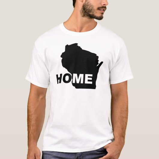 Wisconsin Home weg van de staat T-Shirt T - shirts (Voorkant)