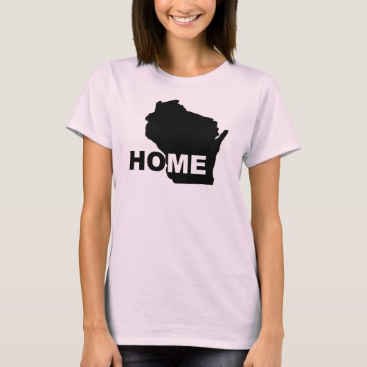 Wisconsin Home weg van de staat T-Shirt T - shirts (Voorkant)