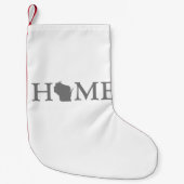 Wisconsin Home Word Art Kerststuring Kleine Kerstsok (Voorkant)