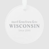 Wisconsin Hometown Personalized Ornament (achterkant)