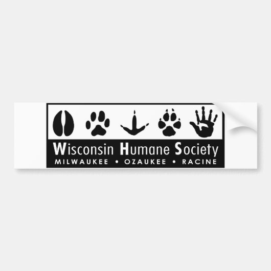 Wisconsin Humane Society Logo Bumpersticker (Voorkant)