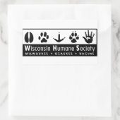 Wisconsin Humane Society Logo Rechthoekige Sticker (Tas)