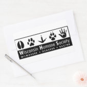 Wisconsin Humane Society Logo Rechthoekige Sticker (Envelop)