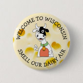 Wisconsin Humor Cheese head Button (Voorkant)