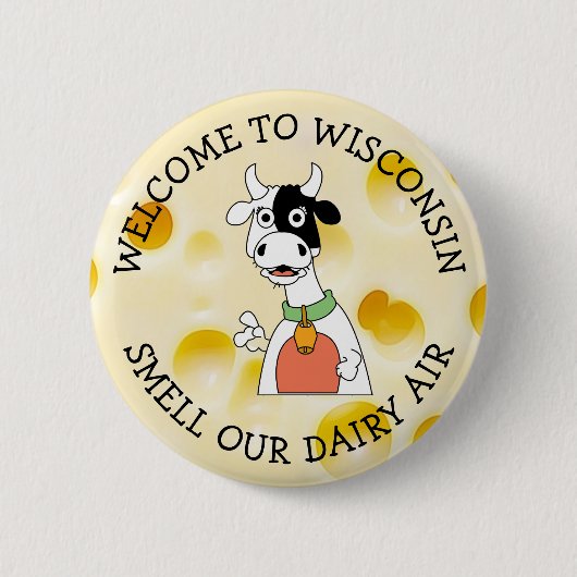 Wisconsin Humor Cheese head Button (Voorkant)