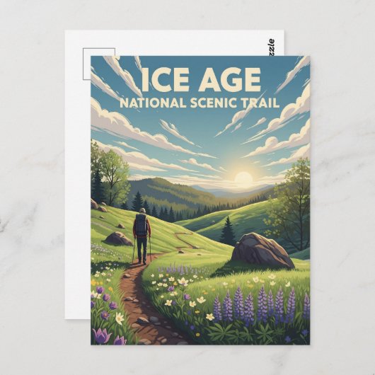 Wisconsin Ice Age National Schilderachtig Trail Re Briefkaart (Voorkant / Achterkant)