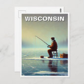 Wisconsin Ice Vissen Briefkaart (Voorkant / Achterkant)