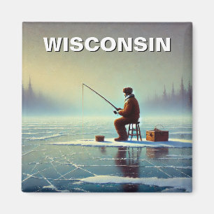 Wisconsin Ice Vissen Magneet