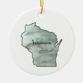 Wisconsin Illustratie Schilderij Keramische Orname Keramisch Ornament (Voorkant)