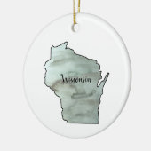 Wisconsin Illustratie Schilderij Keramische Orname Keramisch Ornament (Links)