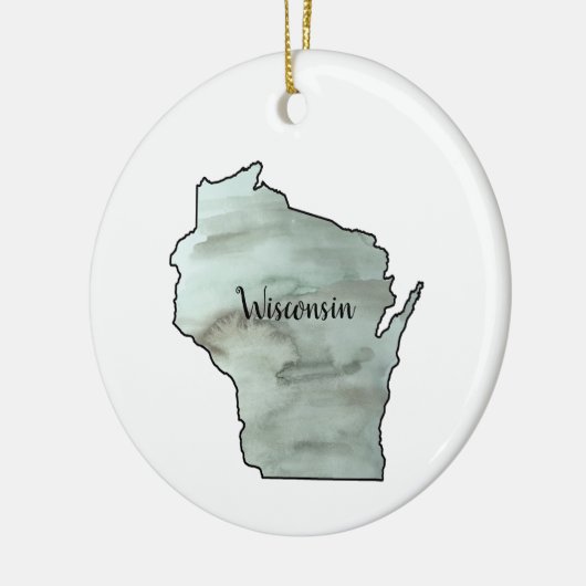 Wisconsin Illustratie Schilderij Keramische Orname Keramisch Ornament (Links)