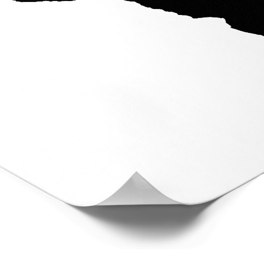 Wisconsin in Black Poster (Hoek)