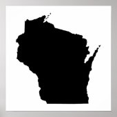 Wisconsin in Black Poster (Voorkant)