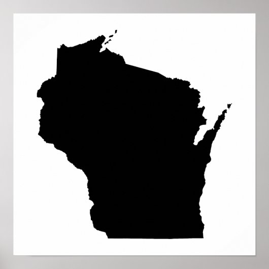 Wisconsin in Black Poster (Voorkant)