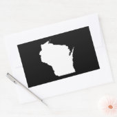 Wisconsin in het Wit Rechthoekige Sticker (Envelop)