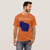 Wisconsin Interstates [Navy Blue Design] T-shirt (Voorkant volledig)