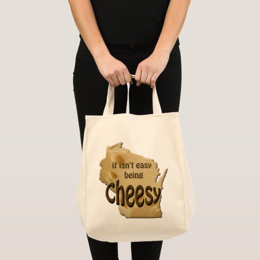 Wisconsin is Cheesy Cheesehead Tote Bag (Voorkant (product))