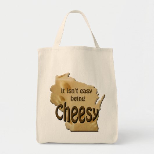 Wisconsin is Cheesy Cheesehead Tote Bag (Voorkant)