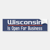 Wisconsin is open voor zakelijk gebruik bumpersticker (Voorkant)
