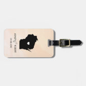 Wisconsin Kaart Bruiloft Bagagelabel, Aangepaste G Bagagelabel (Voorkant horizontaal)