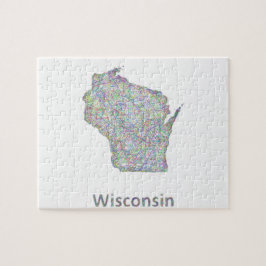 Wisconsin-kaart Legpuzzel