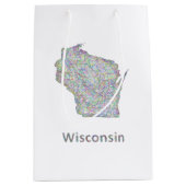 Wisconsin-kaart Medium Cadeauzakje (Voorkant)