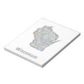 Wisconsin-kaart Notitieblok (Linkerzijde)