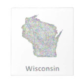 Wisconsin-kaart Notitieblok (Voorkant)