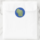 Wisconsin Kaart Sticker (Tas)