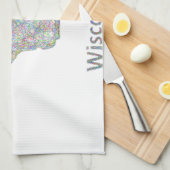 Wisconsin-kaart Theedoek (Quarter Fold)