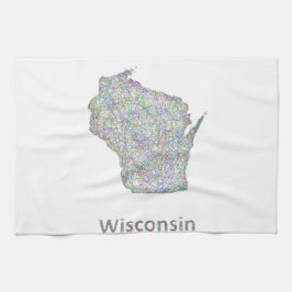 Wisconsin-kaart Theedoek