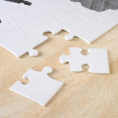 Wisconsin Kaart Vormde Oude Gray Chalkboard Naam Legpuzzel (Zijkant)