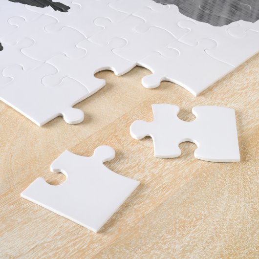 Wisconsin Kaart Vormde Oude Gray Chalkboard Naam Legpuzzel (Zijkant)