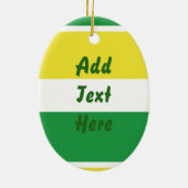 Wisconsin Kaas Hoofd Kerstmis Keramisch Ornament (Achterkant)