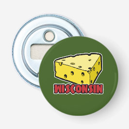 Wisconsin Kaas Wig Button Flesopener