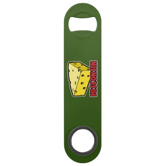 Wisconsin Kaas Wig Speed Flessenopener (Voorkant)