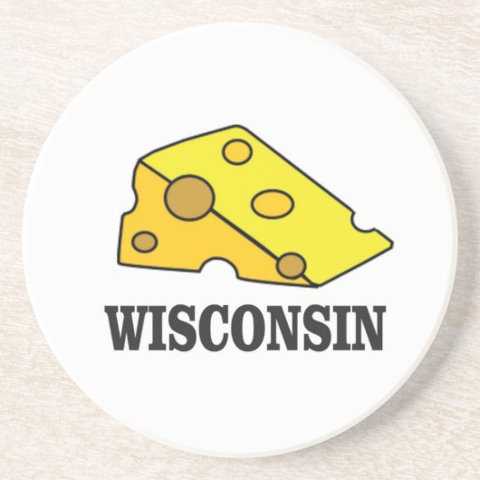 Wisconsin-kaaskop Zandsteen Onderzetter (Voorkant)
