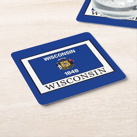 Wisconsin Kartonnen Onderzetters (Schuin)