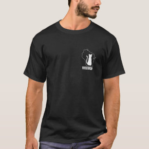 Wisconsin Kat Moeder Borst Hart Oma Zus Familie T-shirt