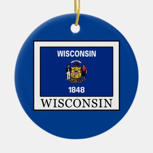 Wisconsin Keramisch Ornament (Voorkant)
