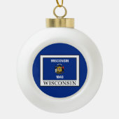 Wisconsin Keramische Bal Ornament (Voorkant)