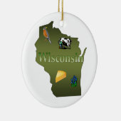 Wisconsin kerstboomversiering keramisch ornament (Rechts)