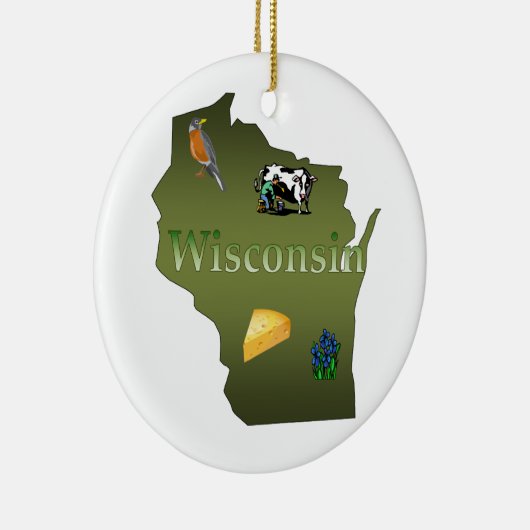 Wisconsin kerstboomversiering keramisch ornament (Rechts)